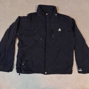 Carhartt Shoreline Waterproof Jacket Mens Medium Black J162 *flawed